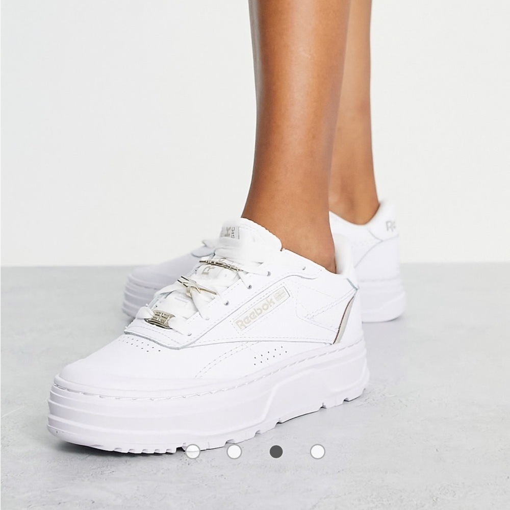 Reebok Club C Double Geo Radicalm Sneakers in White - Picture 12 of 13